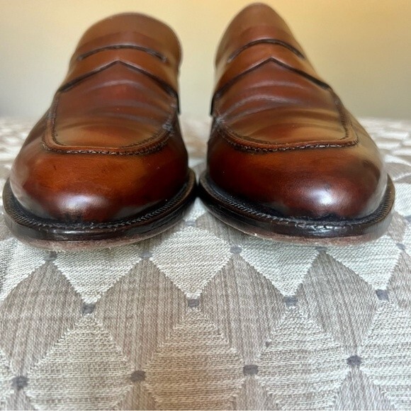 Magnanni Brown Leather Classic Penny Loafer Slip On Shoes Men’s Size 9 M 14658 - Picture 10 of 16